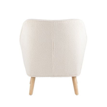 Ричи белый мягкое ткань тедди ножки массив дерева