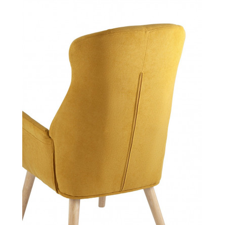 Парлор жёлтый мягкое тканевое ножки массив дерева