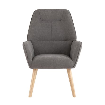 Стерн тёмно-серый обивка ткань ножки из массива дерева