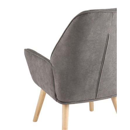 Стерн тёмно-серый обивка ткань ножки из массива дерева