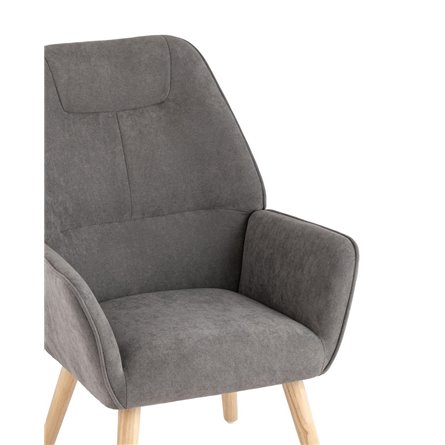 Стерн тёмно-серый обивка ткань ножки из массива дерева