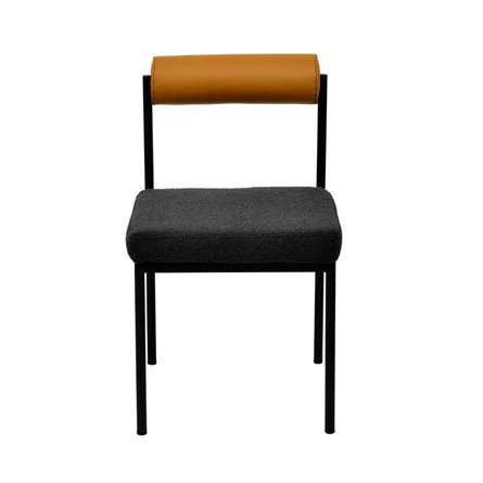 Балла темно-серый, сиденье ткань букле, спинка в форме валика экокожа