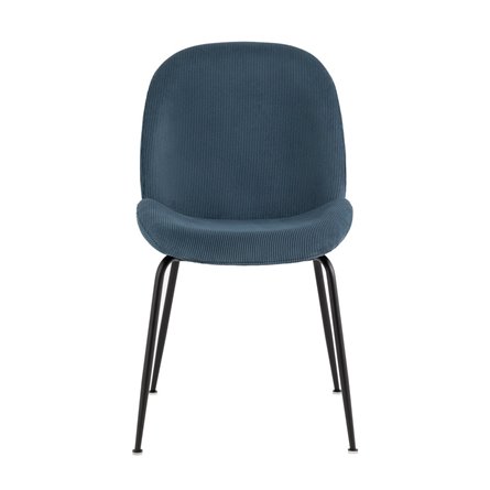 Beetle голубой, металлический каркас, бархатная обивка, черные ножки