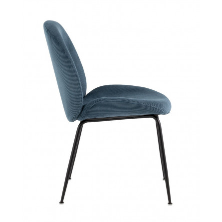 Beetle голубой, металлический каркас, бархатная обивка, черные ножки