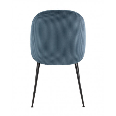 Beetle голубой, металлический каркас, бархатная обивка, черные ножки