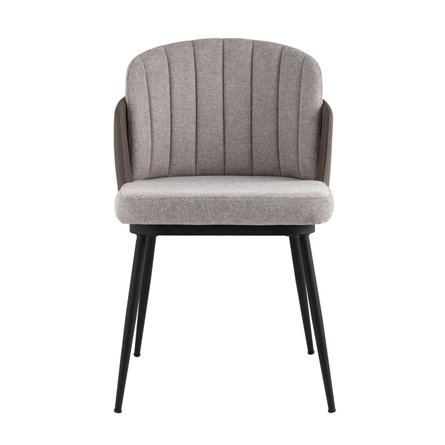 Пенелопа серый обивка из рогожки и экокожи