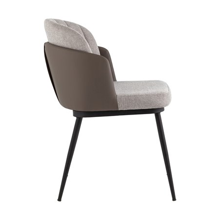 Пенелопа серый обивка из рогожки и экокожи