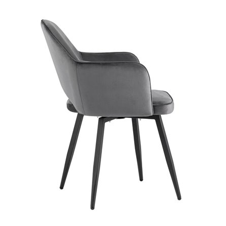 Стул Венера вращающийся, велюр серый NP