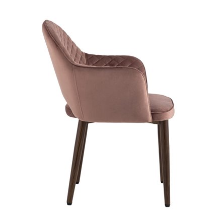 Стул Венера диамант NEW, велюр пыльно-розовый (ножки дерево) NP