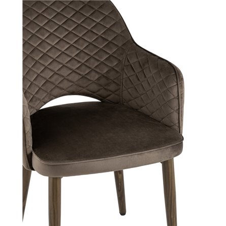 Венера диамант NEW, велюр коричневый (ножки дерево) NP