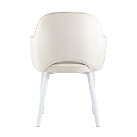 Венера велюр кремовый ножки белые 2 шт