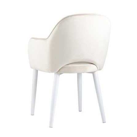 Венера велюр кремовый ножки белые 2 шт