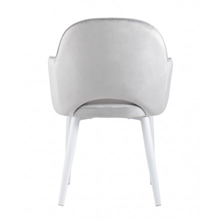 Венера велюр серебристый ножки белые 2 шт