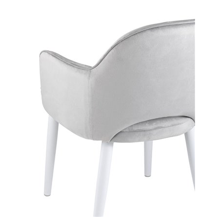 Венера велюр серебристый ножки белые 2 шт