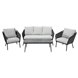 Набор мебели Фокси арт.GS057 антрацит, серый 1 уп. (стол+2кресла+диван) "Garden story"