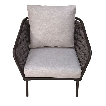 Набор мебели Фокси арт.GS057 антрацит, серый 1 уп. (стол+2кресла+диван) "Garden story"