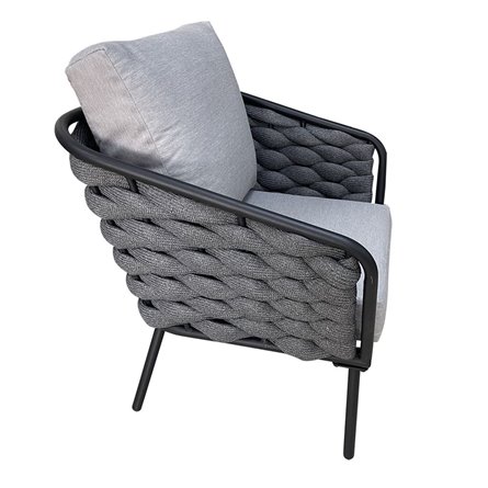 Набор мебели Фокси арт.GS057 антрацит, серый 1 уп. (стол+2кресла+диван) "Garden story"