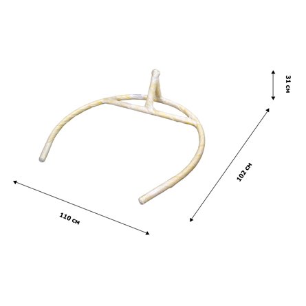 Кресло подвесное Тропика арт.BG7891 (стойка+основание.желтое.,корзн.желт.,подуш.желт. 3уп. (Б))