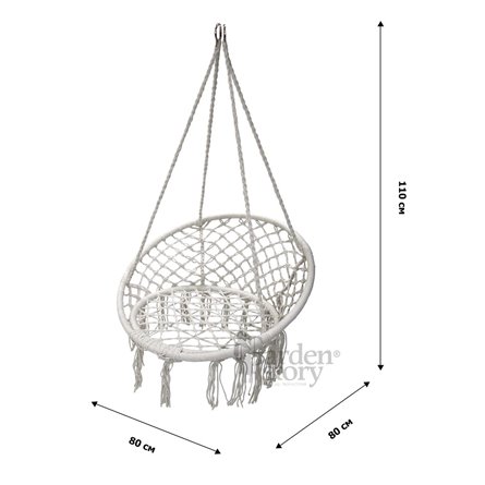 Кресло подвесное Фиби арт.ZRHC30-B/1 (корзина светло-серая, подушка серая, 1 уп.)