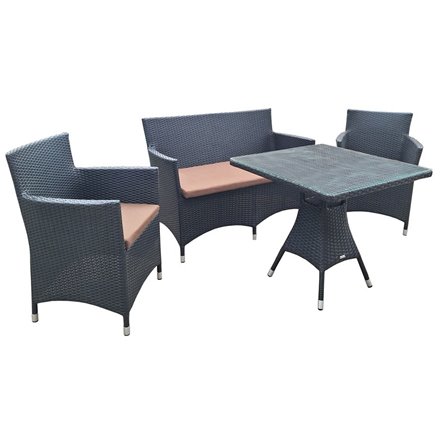 Набор мебели Асгард арт.А002+А001+V006 темно-коричневый, коричневый 6 уп(2 кресла Асгард подуш корич+ 1уп диван Асгард, подуш