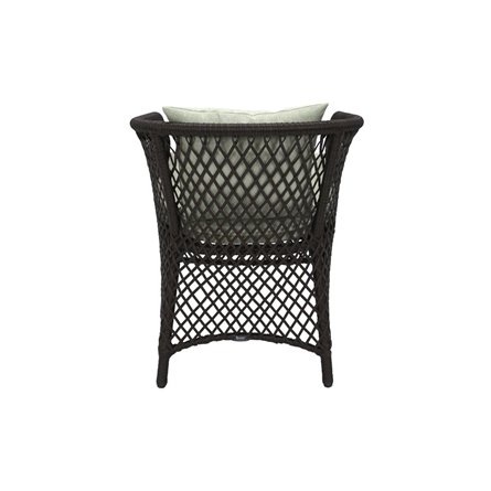 Кресло к набору Сакраменто арт.СА0025 (каркас черный, ротанг коричневый, estera-хамелеон) (В)