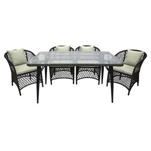 Набор мебели Сакраменто арт.СА0150,СА0025 коричневый, estera-хамелеон "Garden story"