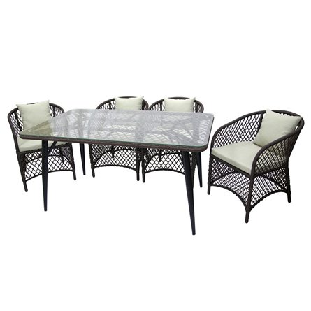 Набор мебели Сакраменто арт.СА0150,СА0025 коричневый, estera-хамелеон "Garden story"