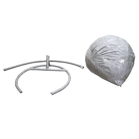 Кресло подвесное Сфера арт.CN800-2024 (стойка+основание.черн.,корзн.черн.,подуш.беж. 3уп.(М))