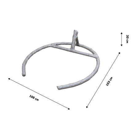 Кресло подвесное Сфера арт.CN800-2024 (стойка+основание.черн.,корзн.черн.,подуш.беж. 3уп.(М))