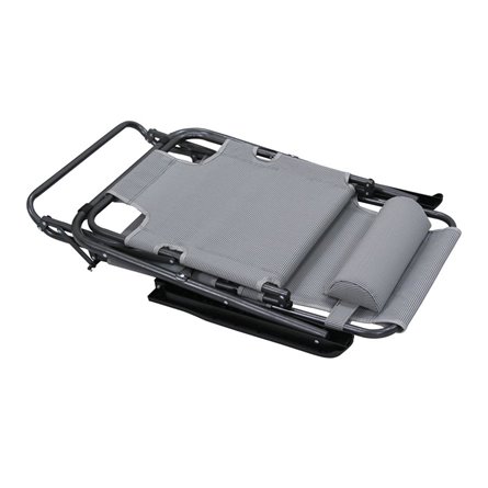 Кресло -шезлонг Бриз арт.ZRL010-A/1 (4 шт. в упаковке (каркас темно-серый, ткань серо-белая клетка)