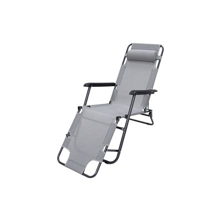 Кресло -шезлонг Бриз арт.ZRL010-A/1 (4 шт. в упаковке (каркас темно-серый, ткань серо-белая клетка)