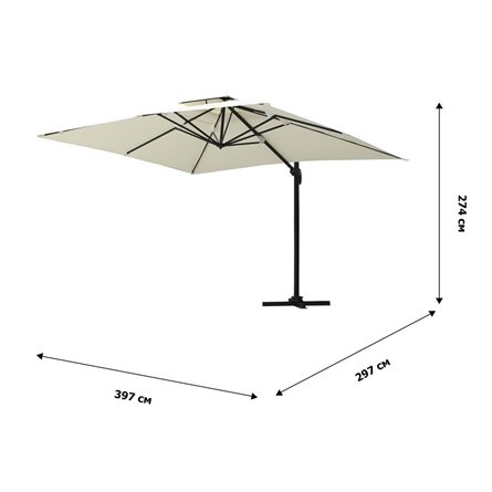 Зонт Килт MAX (светло-бежевый) 1 уп. арт.AU-050 "Garden story"