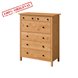 Комод 6 ящиков ХЕМНЭС (Россия) светло-коричневый (2уп.)