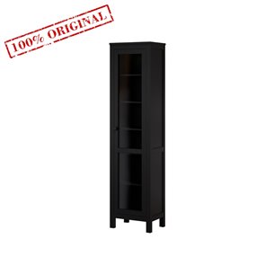 Шкаф-витрина ХЕМНЭС (Россия) дверь ст/ст 49*198*37 черный (1уп.)