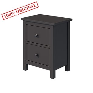 Тумба прикроватная 2 ящика ХЕМНЭС (Россия) черный (1уп.)