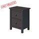Тумба прикроватная 2 ящика ХЕМНЭС (Россия) черный (1уп.)