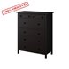 Комод 6 ящиков ХЕМНЭС (Россия) черный (2уп.)