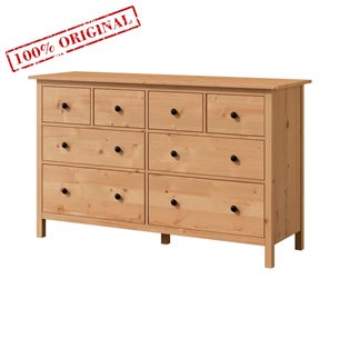 Комод 8 ящиков ХЕМНЭС (Россия) светло-коричневый (3уп.)