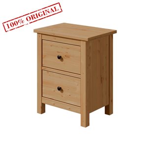 Тумба прикроватная 2 ящика ХЕМНЭС (Россия) светло-коричневый (1уп.)