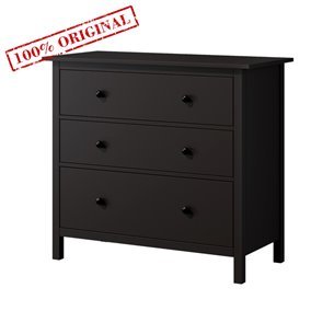 Комод 3 ящика ХЕМНЭС (Россия) черный (2уп.)