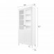Шкаф-витрина ХЕМНЭС (Россия) с дверями пн/ст 90*198*37 белый (2уп.)