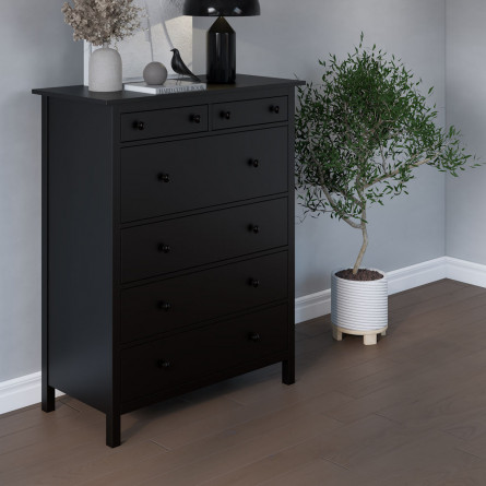 Комод 6 ящиков ХЕМНЭС (КЫМОР) черный