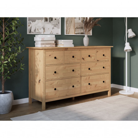 Комод 8 ящиков ХЕМНЭС (КЫМОР) светло-коричневый)