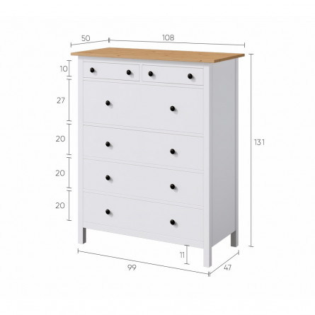 Комод 6 ящиков ХЕМНЭС (КЫМОР)...