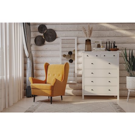 Кресло для отдыха Вало жёто-оранжевый, ткань рогожка