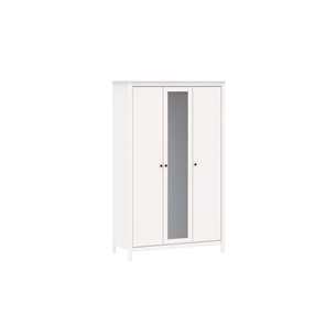 2.08.01.040.1 САГА шкаф 3 двери с зеркалом белый