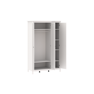 2.08.01.040.1 САГА шкаф 3 двери с зеркалом белый