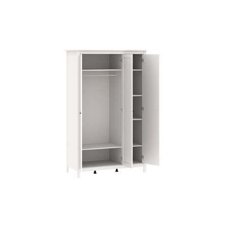 2.08.01.040.1 САГА шкаф 3 двери с зеркалом белый