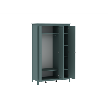 2.08.01.040.6 САГА шкаф 3 двери с зеркалом темно-бирюзовый