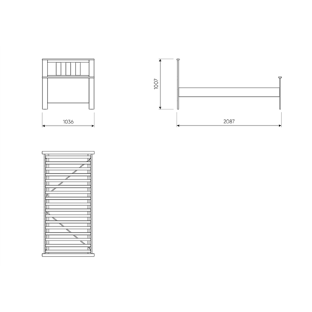2.08.04.050.1 САГА кровать одинарная 90х200 белая